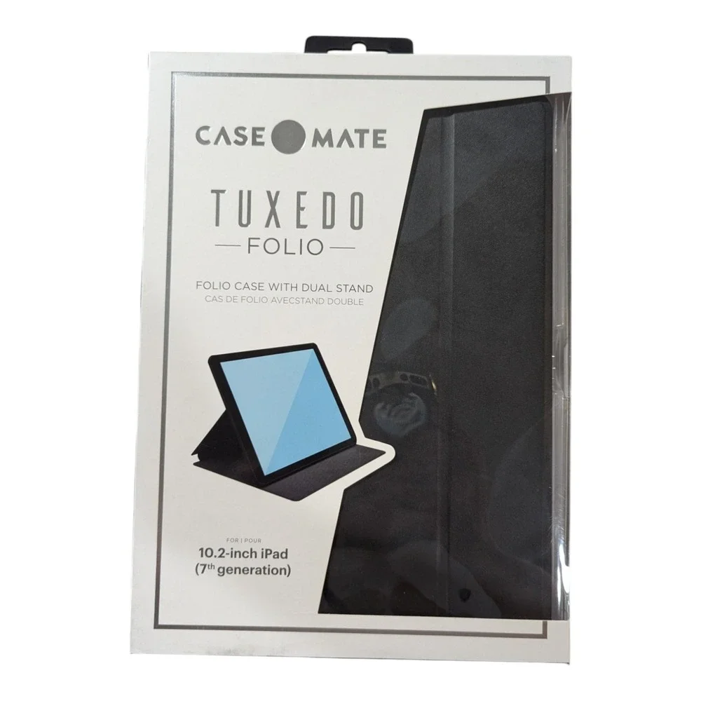 O3. Case-Mate Tuxedo Folio‎ - 10.2-inch iPad (8th/7th Generation) Black